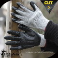 SRSAFETY smooth nitrile palm coated cut protection working glove